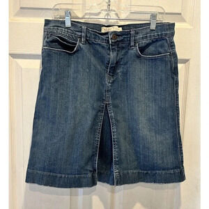 Old Navy Denim‎ Jean Skirt Pockets Front Pleat Women’s Size 8